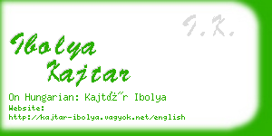 ibolya kajtar business card